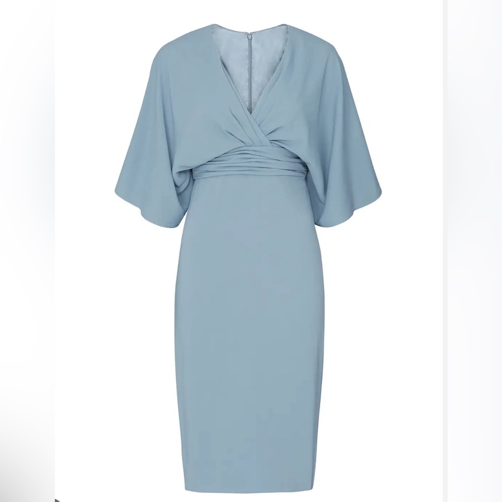 Theia Kimono Sheath Dress in Blue (Size: 2)